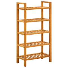 vidaXL Shoe Rack with 5 Shelves 50x27x100 cm Solid Oak Wood 1