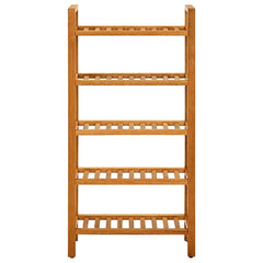 vidaXL Shoe Rack with 5 Shelves 50x27x100 cm Solid Oak Wood 2