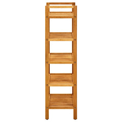 vidaXL Shoe Rack with 5 Shelves 50x27x100 cm Solid Oak Wood 3