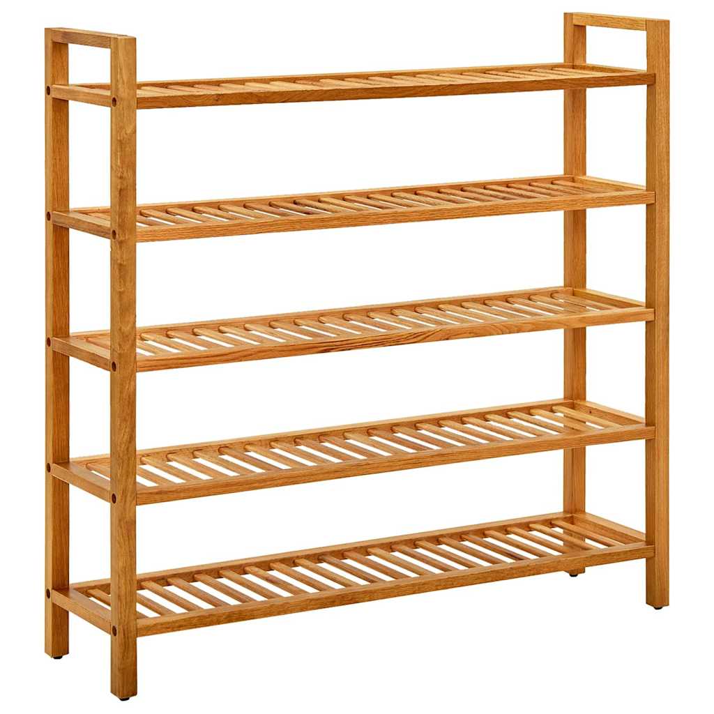 vidaXL Shoe Rack | Natural Oak | Solid Oak Wood | Standard | Shoe Rack 1