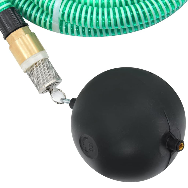 Suction Hose with Brass Connectors Green 1.1" 7 m PVC