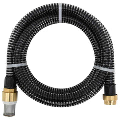 vidaXL Suction Hose with Brass Connectors Black 1.1" 4 m PVC 1
