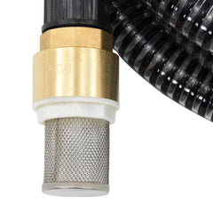 vidaXL Suction Hose with Brass Connectors Black 1.1" 5 m PVC 3
