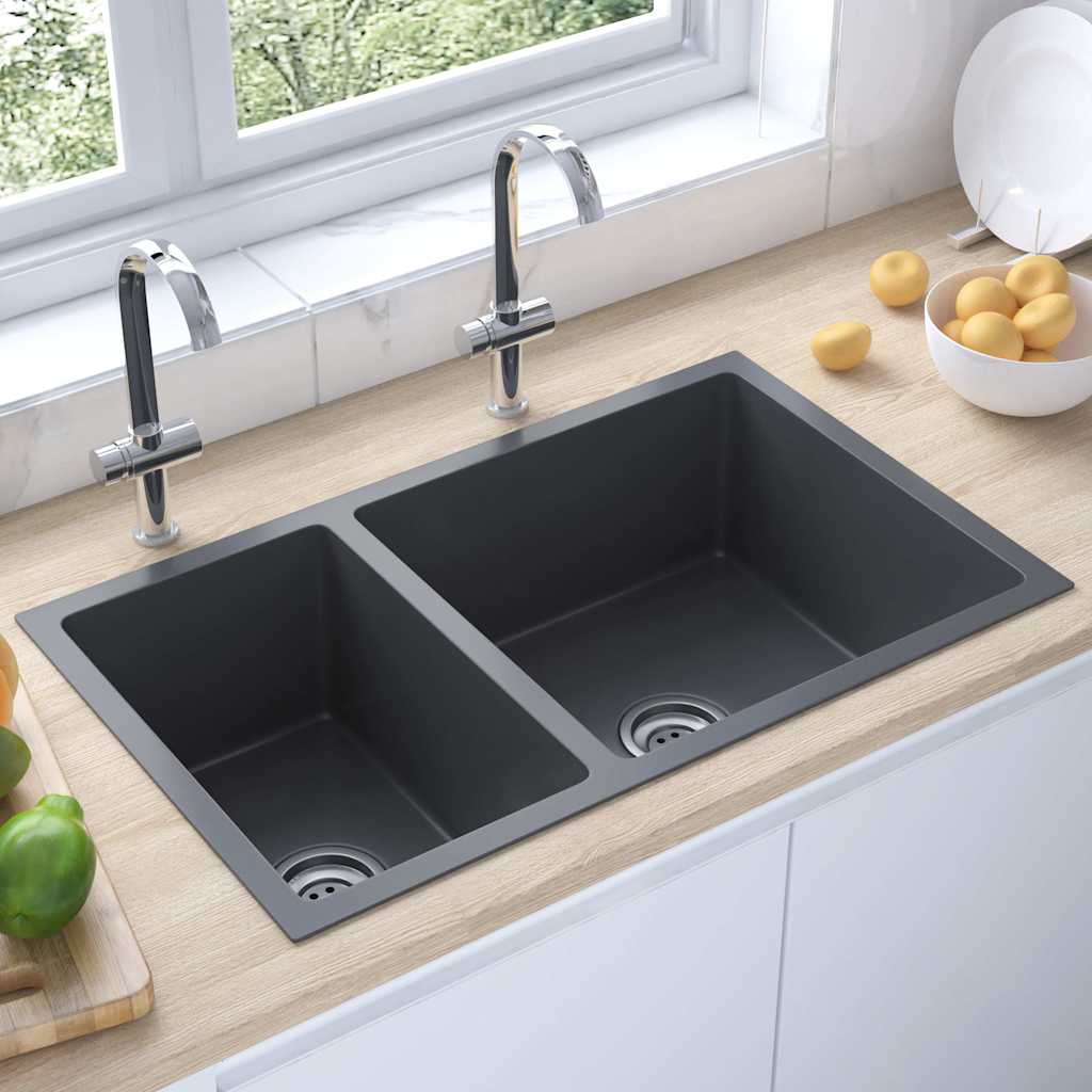 Kitchen Sink Stainless Steel Black