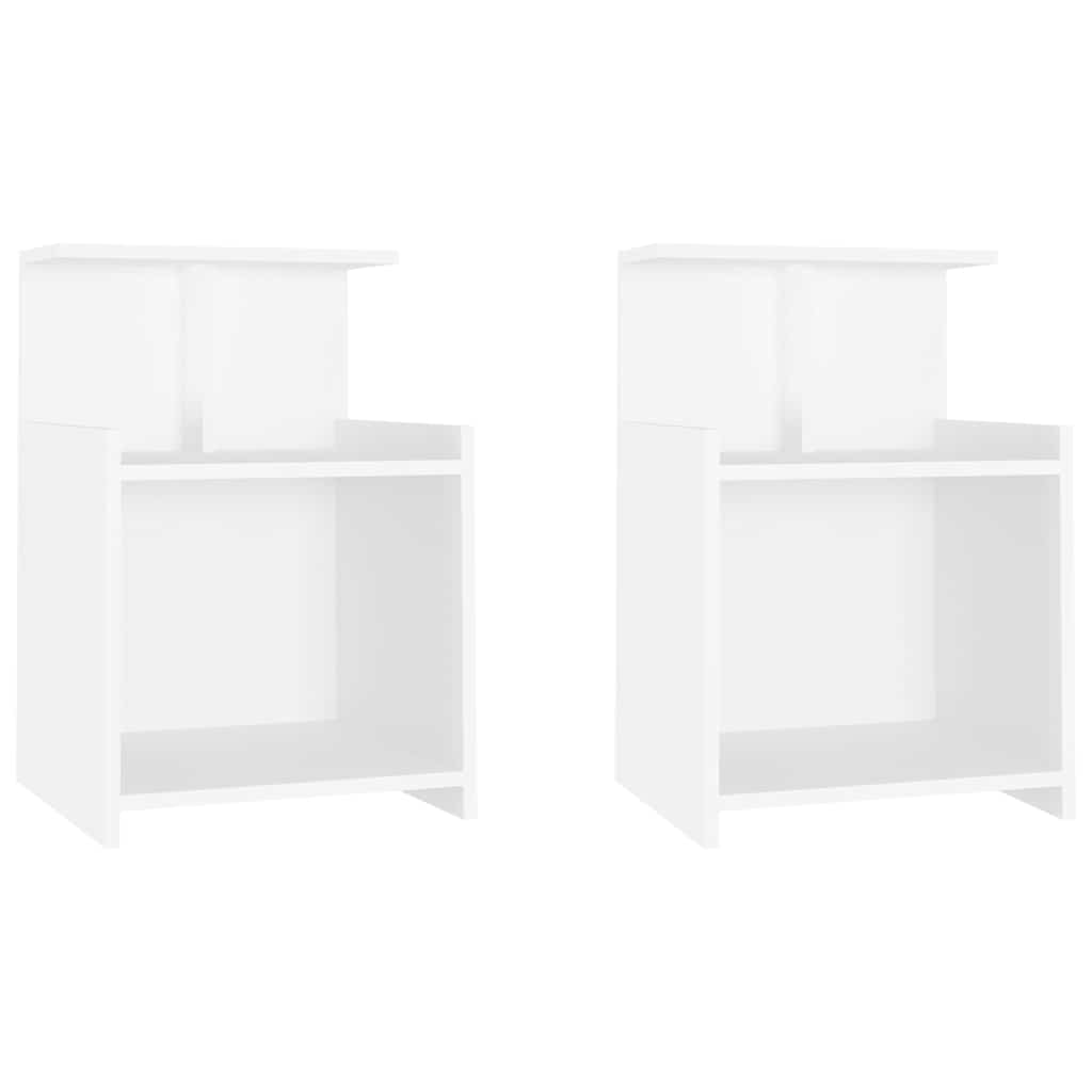 vidaXL Bed Cabinet | Set of 2 | White | Engineered wood | 40x35x60 cm 2