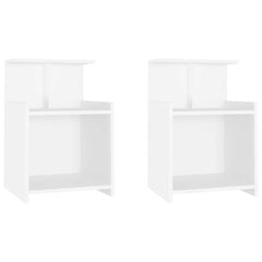 vidaXL Bed Cabinet | Set of 2 | White | Engineered wood | 40x35x60 cm 2