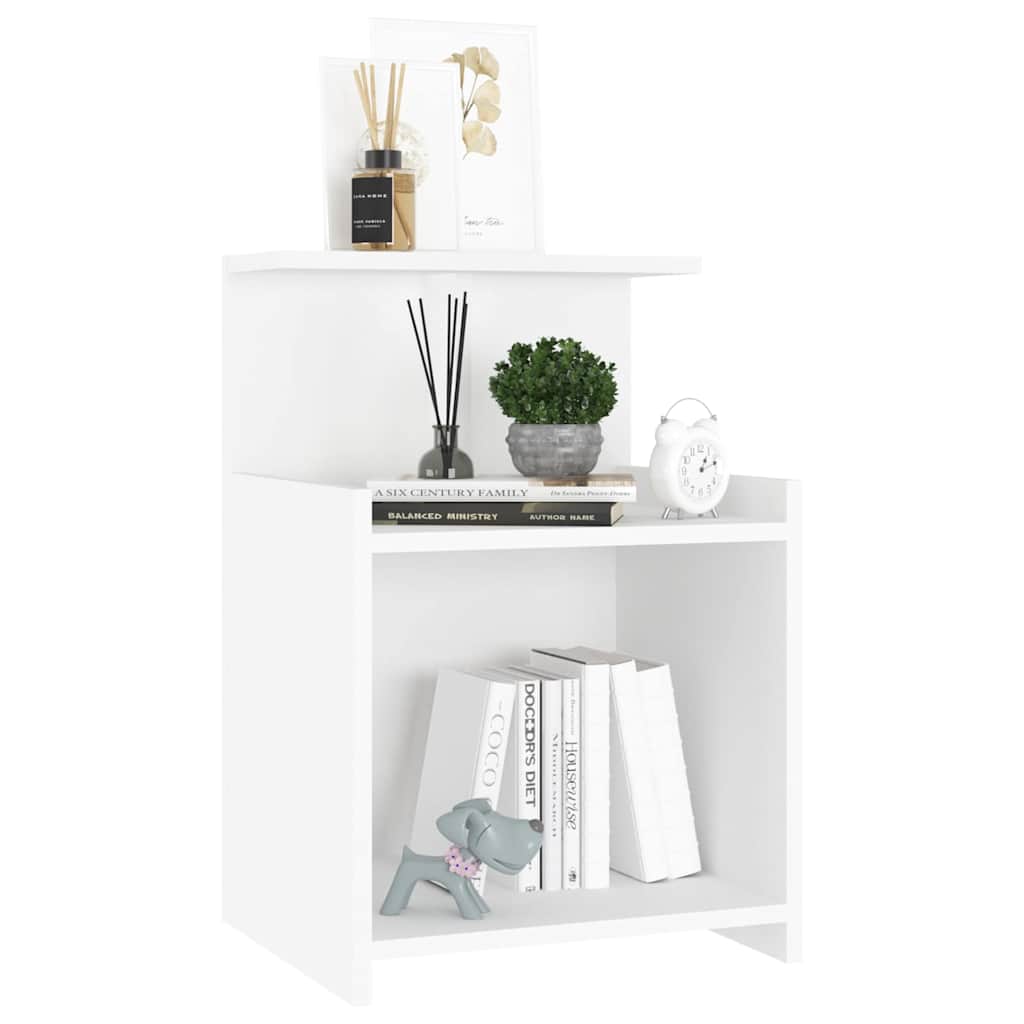 vidaXL Bed Cabinet | Set of 2 | White | Engineered wood | 40x35x60 cm 6