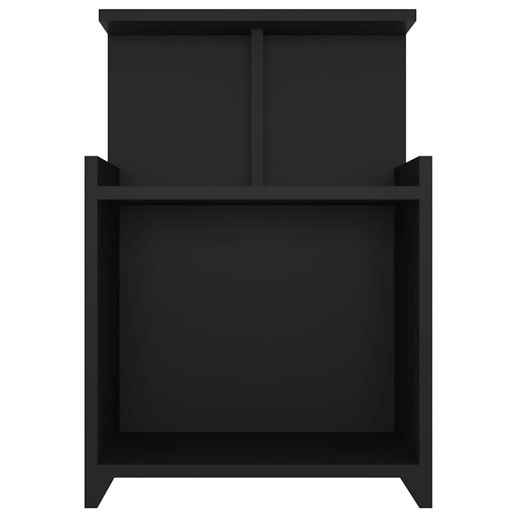 vidaXL Bed Cabinet | Set of 2 | Black | Engineered wood | Medium | Bed Cabinet 4