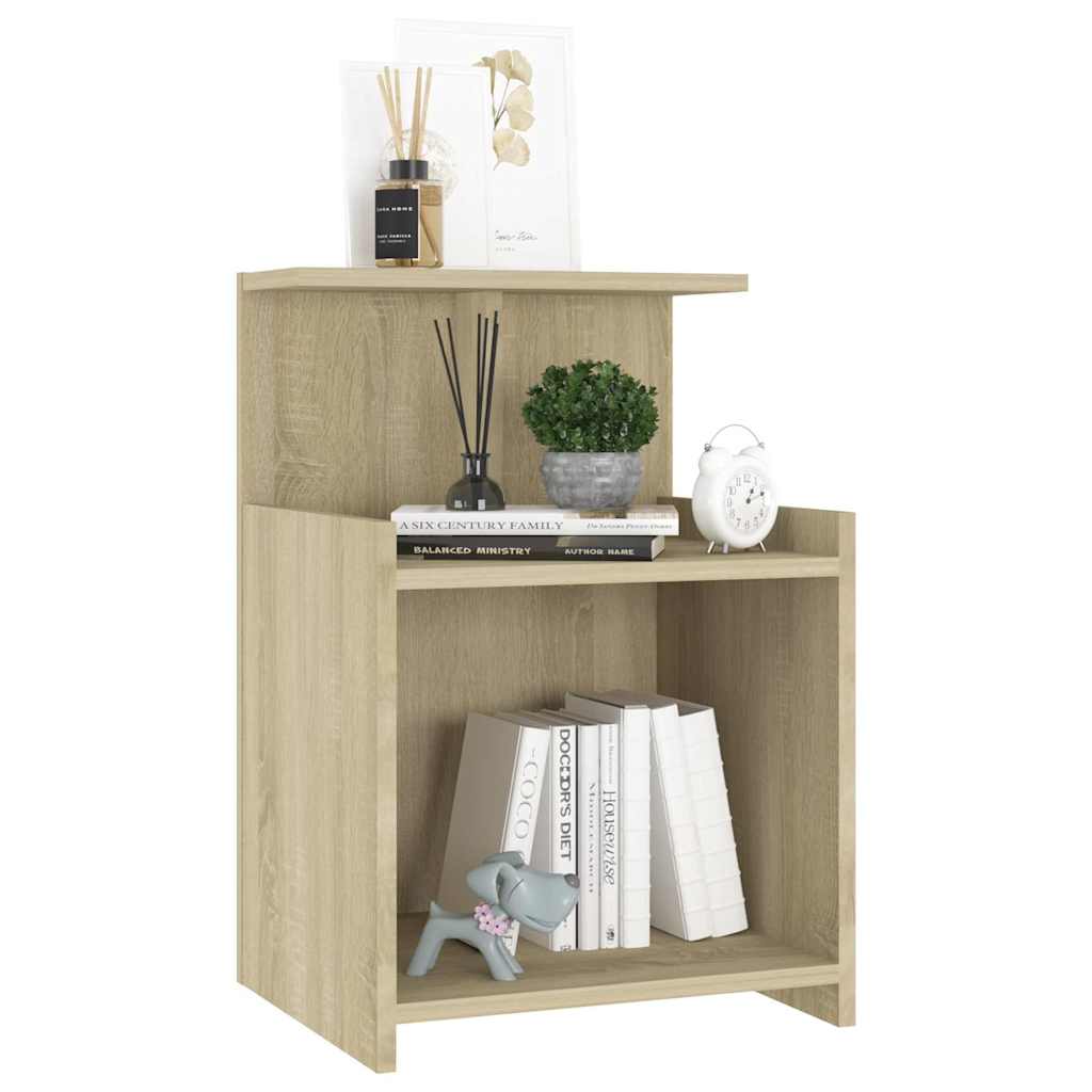 vidaXL Bed Cabinet | Set of 2 | Sonoma oak | Engineered wood | Compact 6