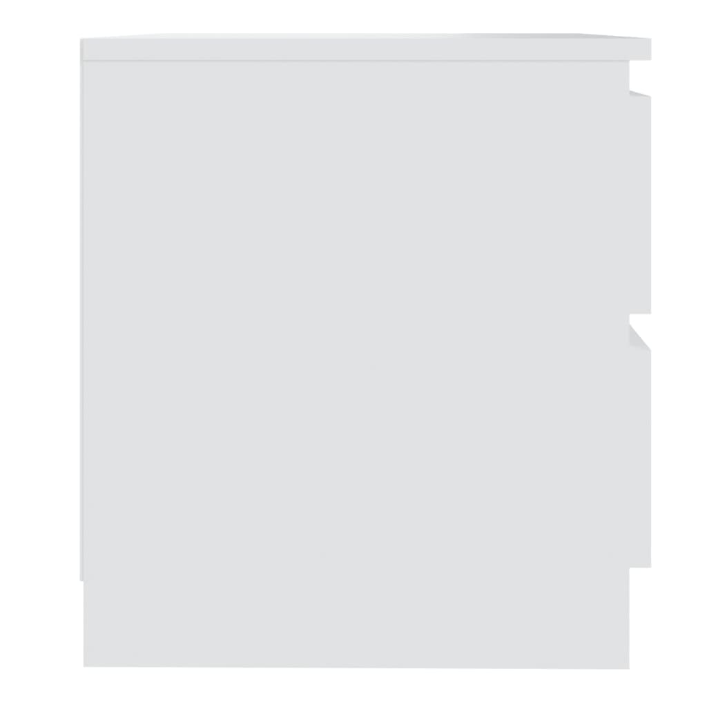 806194 vidaXL Bed Cabinets 2 pcs White 50x39x43,5 cm Engineered Wood 4