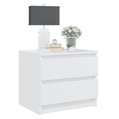 806194 vidaXL Bed Cabinets 2 pcs White 50x39x43,5 cm Engineered Wood 5