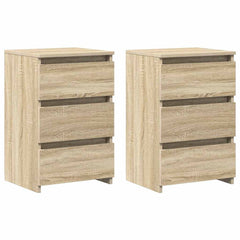 806218 vidaXL Bed Cabinets 2 pcs Sonoma Oak 40x35x62,5 cm Engineered Wood 2