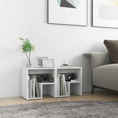 806329 vidaXL Bed Cabinets 2 pcs White 40x30x40 cm Engineered Wood 1