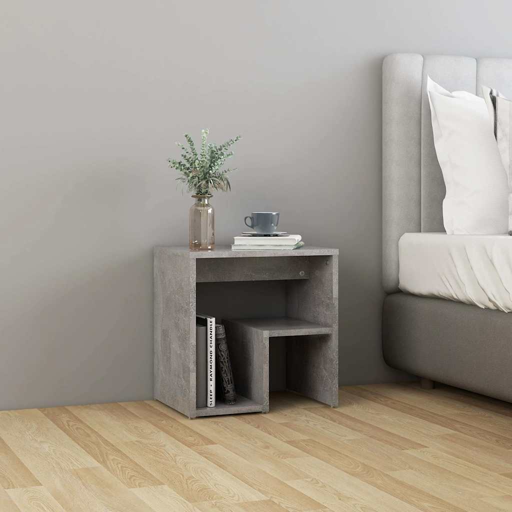 806337 vidaXL Bed Cabinets 2 pcs Concrete Grey 40x30x40 cm Engineered Wood 3