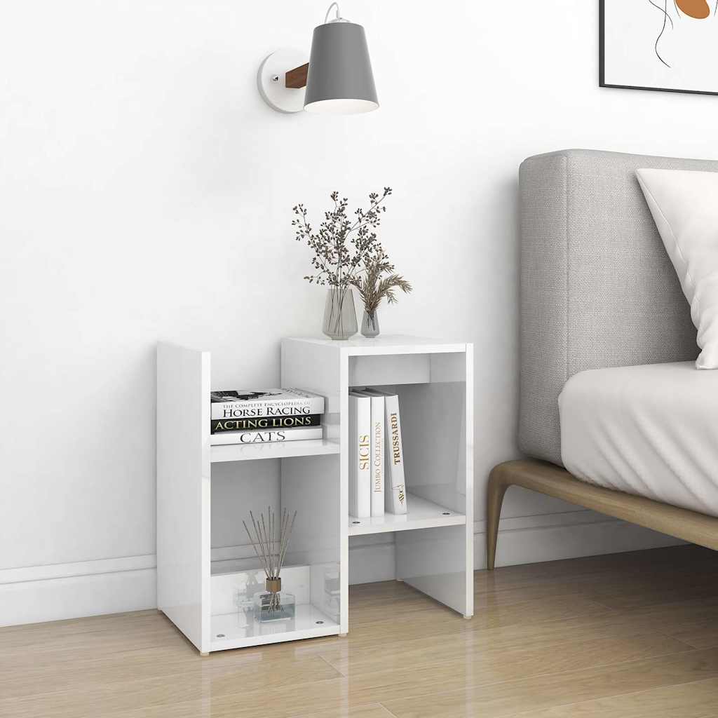 806377 vidaXL Bedside Cabinets 2 pcs High Gloss White 50x30x51,5 cm Engineered Wood 3