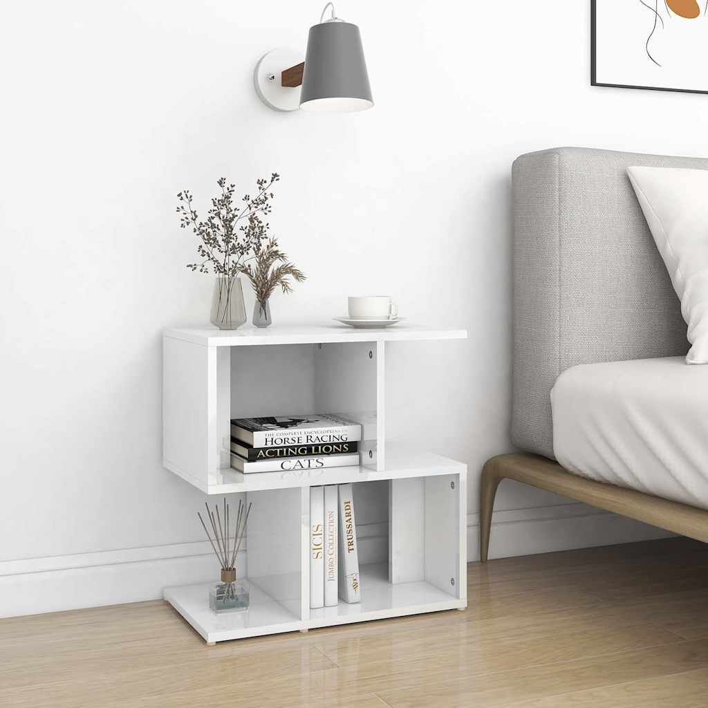 806377 vidaXL Bedside Cabinets 2 pcs High Gloss White 50x30x51,5 cm Engineered Wood 1