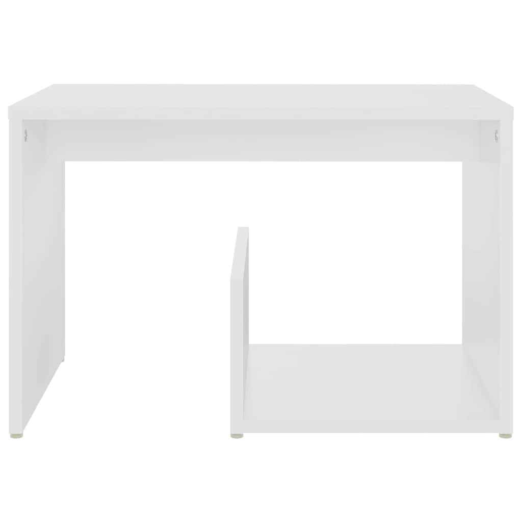 vidaXL Side Table | White | Engineered wood | Medium | Side Table | Rectangular 4