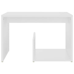 vidaXL Side Table | White | Engineered wood | Medium | Side Table | Rectangular 4