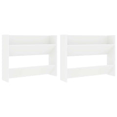 vidaXL Wall Shoe Cabinet 2 pcs White 80x18x60 cm Engineered Wood 2