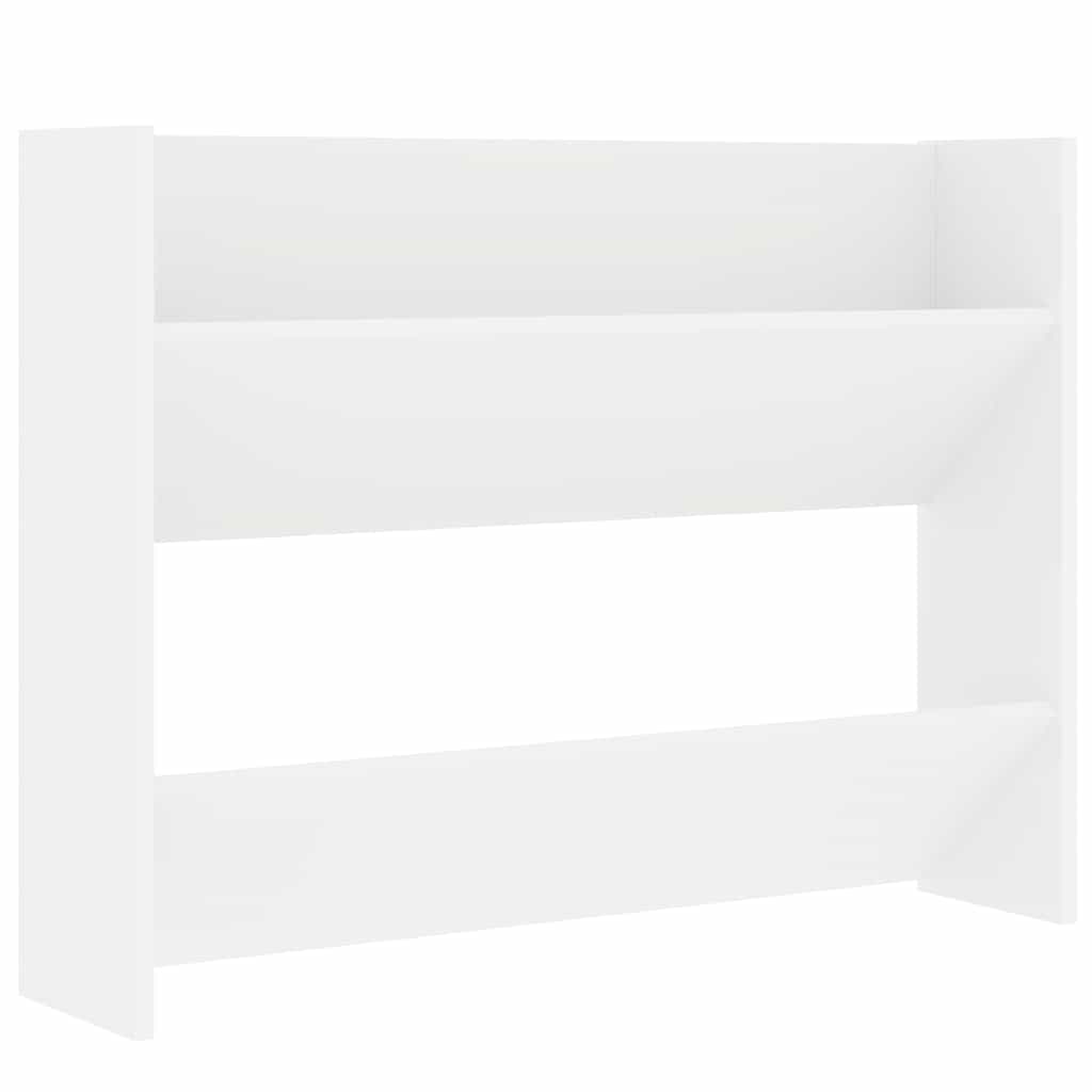 vidaXL Wall Shoe Cabinet 2 pcs White 80x18x60 cm Engineered Wood 5
