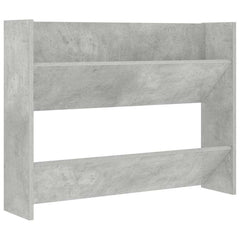 vidaXL Wall Shoe Cabinets 2 pcs Concrete Grey 80x18x60 cm Engineered Wood 5