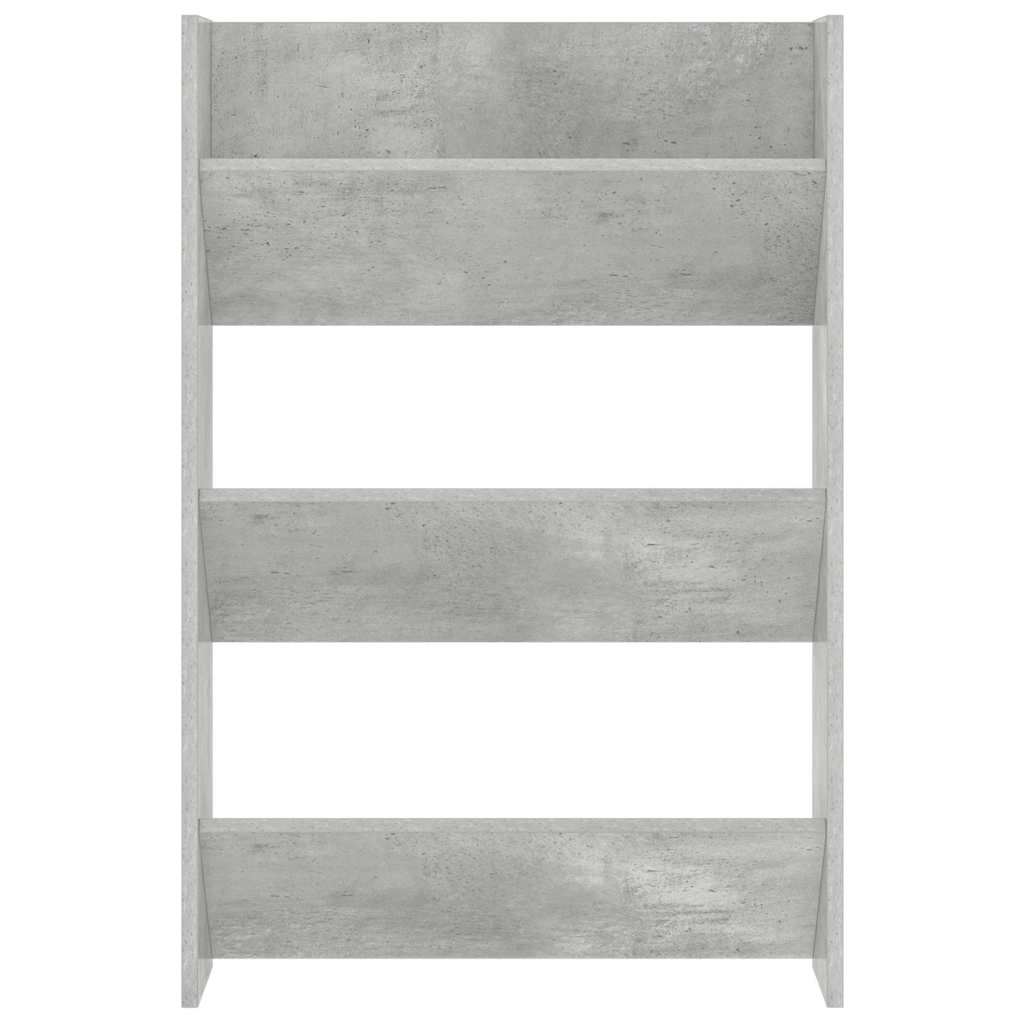 vidaXL Wall Shoe Cabinet Concrete Grey 60x18x90 cm Engineered Wood 5