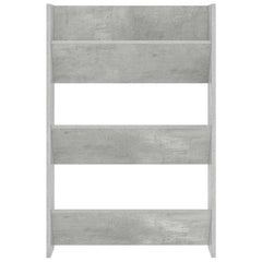 vidaXL Wall Shoe Cabinet Concrete Grey 60x18x90 cm Engineered Wood 5
