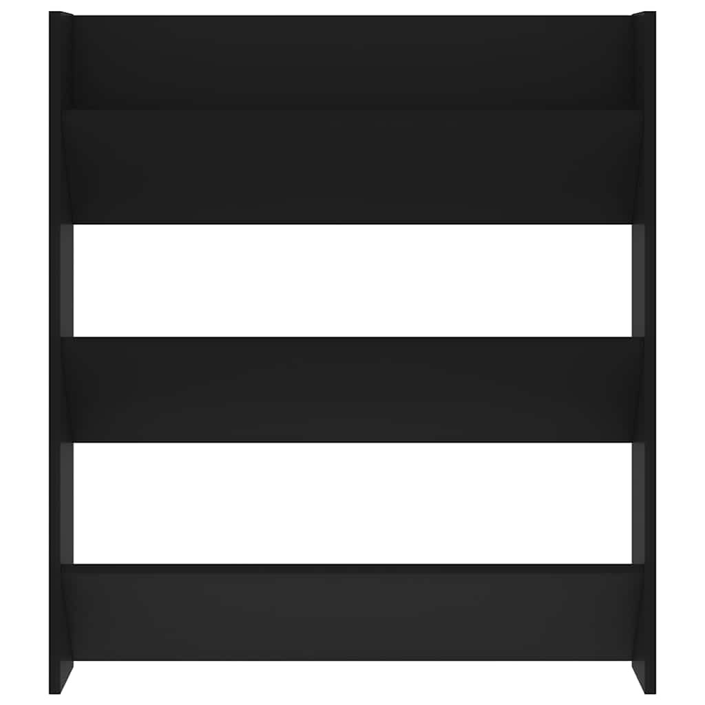 vidaXL Wall Shoe Cabinet Black 80x18x90 cm Engineered Wood 5