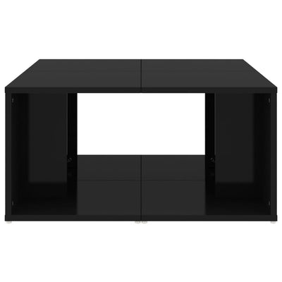 Coffee Tables 4 pcs High Gloss Black 33x33x33 cm Engineered Wood