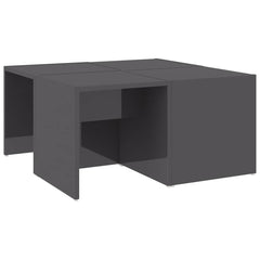 806821 vidaXL Coffee Tables 4 pcs High Gloss Grey 33x33x33 cm Engineered Wood 2