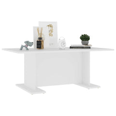vidaXL Coffee Table | White | Engineered wood | 103.5 x 60 x 40 cm | Modern 3