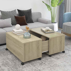 vidaXL Coffee Table | Sonoma oak | Engineered wood | Medium |  Extendable 1