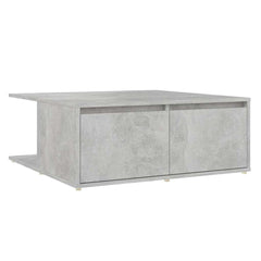 vidaXL Coffee Table Concrete Grey 80x80x31 cm Engineered Wood 2