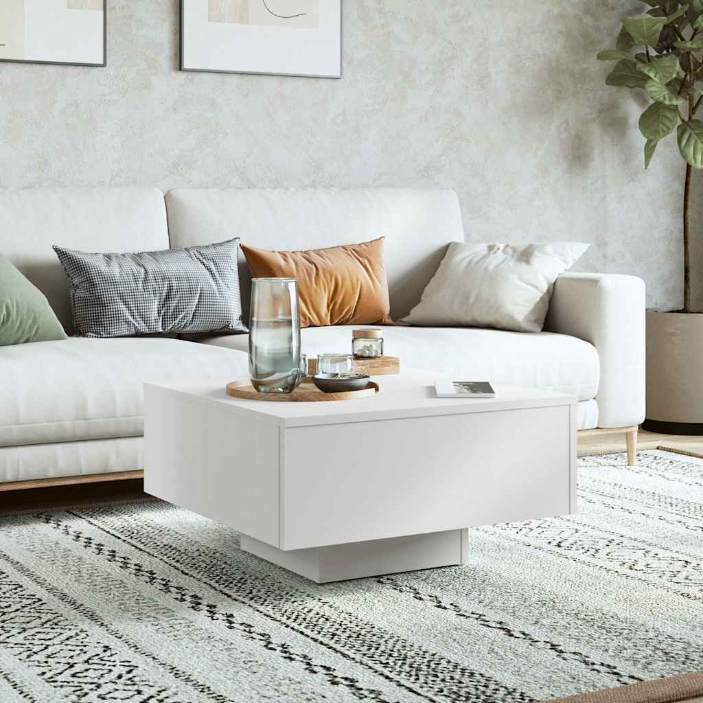 vidaXL Coffee Table | White | Engineered Wood | 60 cm x 60 cm x 31.5 cm 3