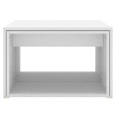 Juego de mesa de centro nido de 3 piezas blanco 60x60x38 cm madera de ingeniería