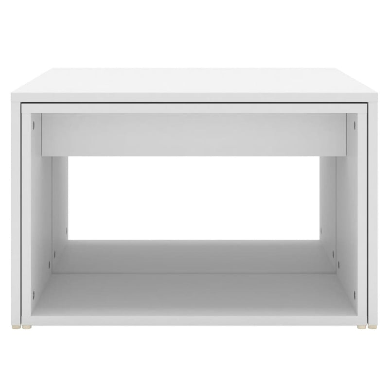 Juego de mesa de centro nido de 3 piezas blanco 60x60x38 cm madera de ingeniería