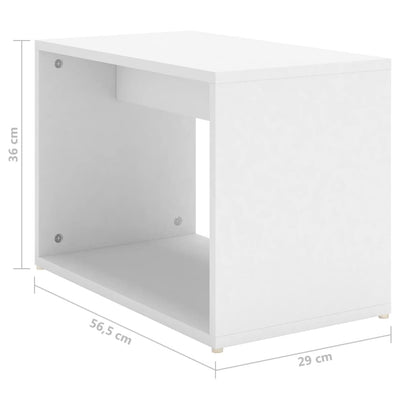 Juego de mesa de centro nido de 3 piezas blanco 60x60x38 cm madera de ingeniería