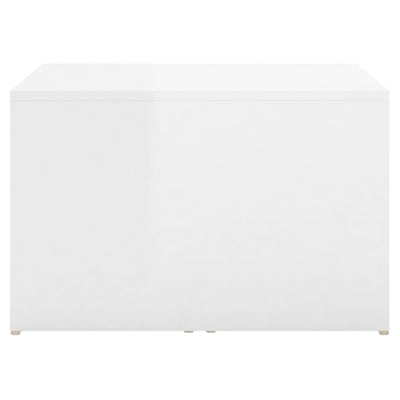 Juego de mesa de centro nido de 3 piezas blanco brillante 60x60x38 cm