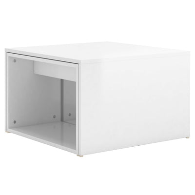 Juego de mesa de centro nido de 3 piezas blanco brillante 60x60x38 cm