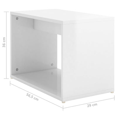 Juego de mesa de centro nido de 3 piezas blanco brillante 60x60x38 cm