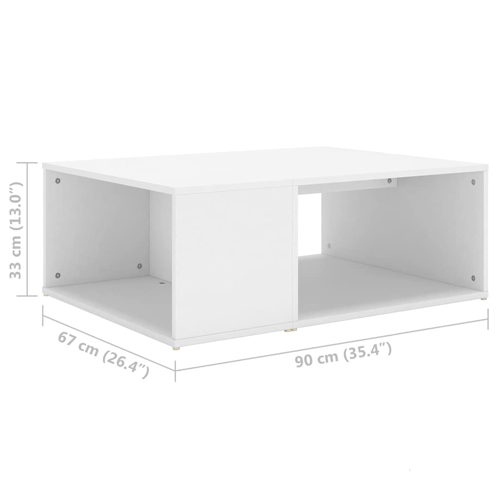 vidaXL Coffee Table | White | Engineered wood | Medium | Coffee Table 6