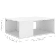 vidaXL Coffee Table | White | Engineered wood | Medium | Coffee Table 6