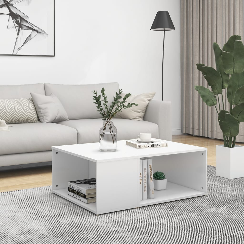 vidaXL Coffee Table | White | Engineered wood | Medium | Coffee Table 1