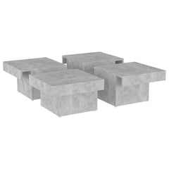 vidaXL Coffee Table | Concrete Grey | Engineered Wood | 90 x 90 x 28 cm | Modern 4