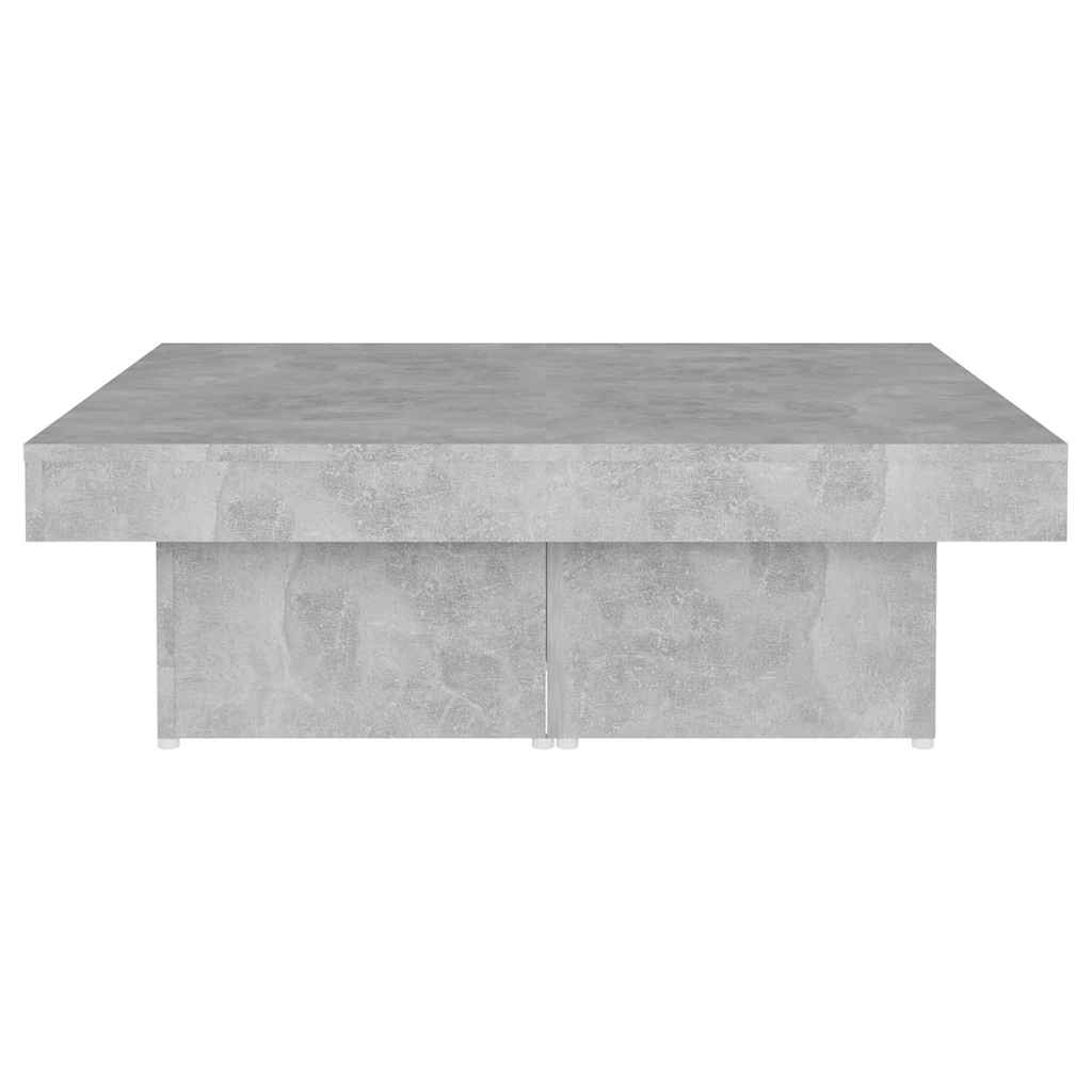 vidaXL Coffee Table | Concrete Grey | Engineered Wood | 90 x 90 x 28 cm | Modern 5