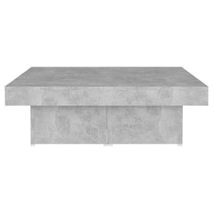 vidaXL Coffee Table | Concrete Grey | Engineered Wood | 90 x 90 x 28 cm | Modern 5
