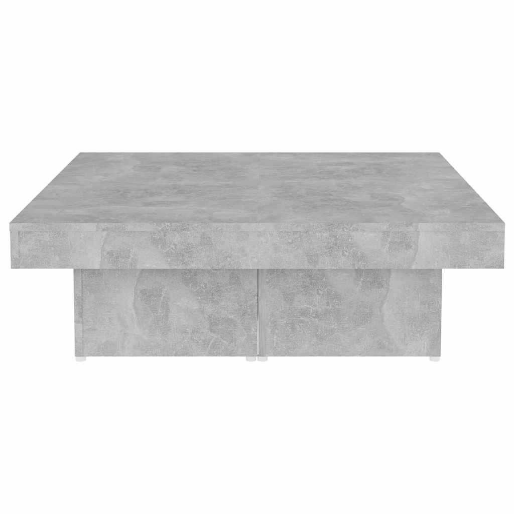 vidaXL Coffee Table | Concrete Grey | Engineered Wood | 90 x 90 x 28 cm | Modern 6