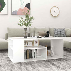 vidaXL Coffee Table | White | Engineered wood | 100x50x40 cm | Coffee Table 1