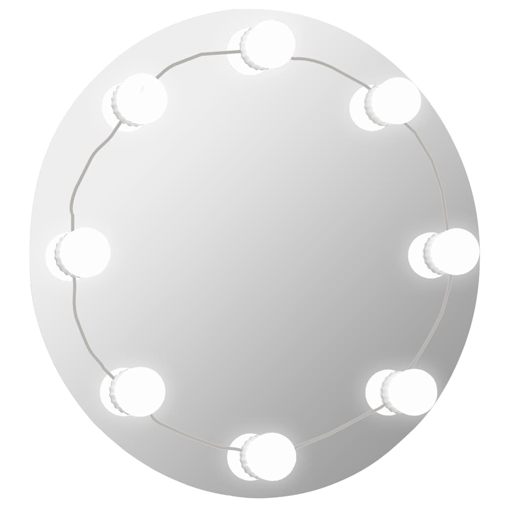 vidaXL Wall Mirror With Led Light | Silver | Glass, plastic | Medium 2