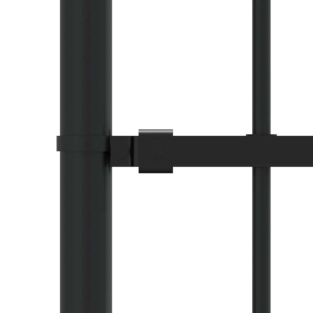 Garden Fence CORONA 240 x 75 cm Powder-coated steel Black 115 cm